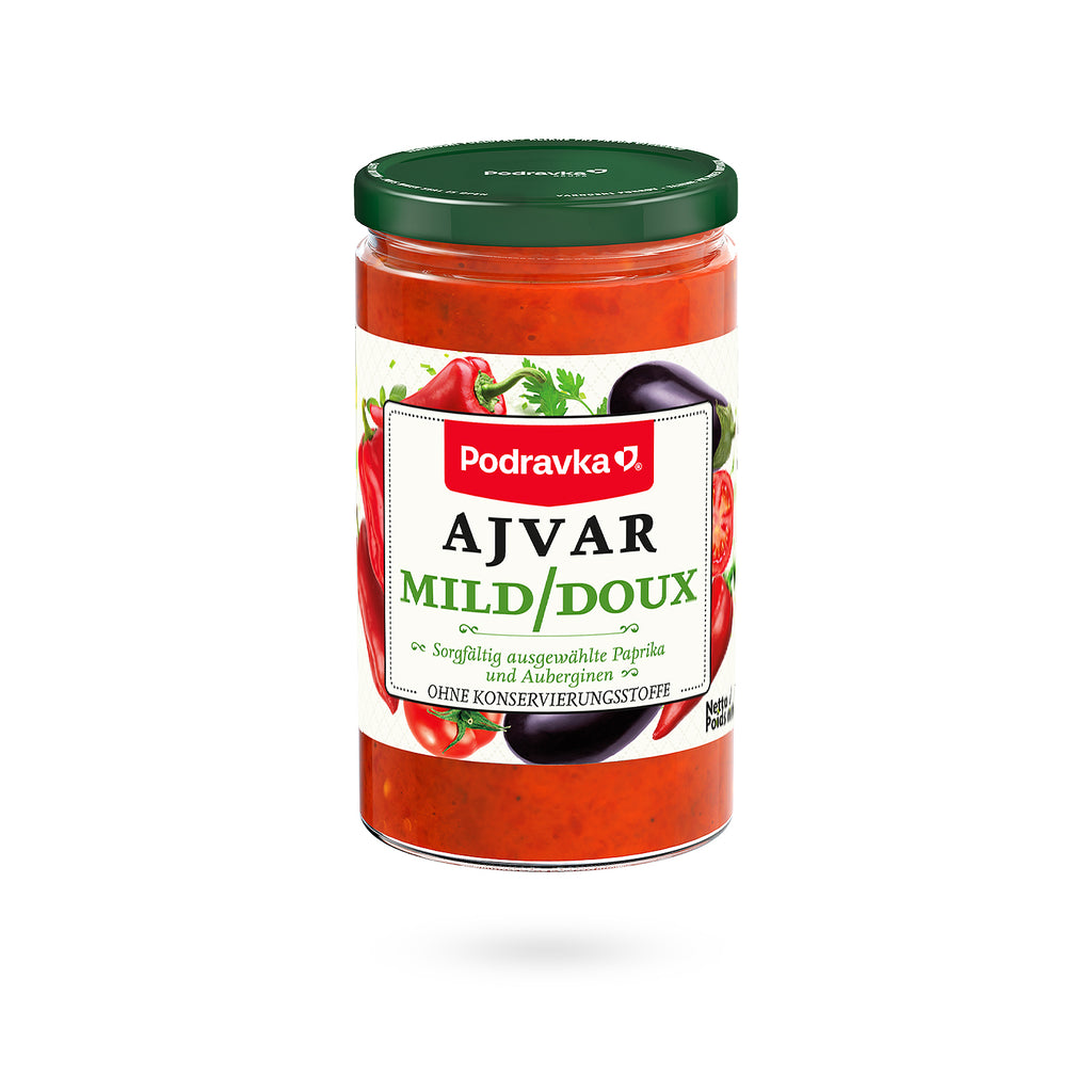 Ajvar mild Gemüse Dip von Podravka im 350g Glas