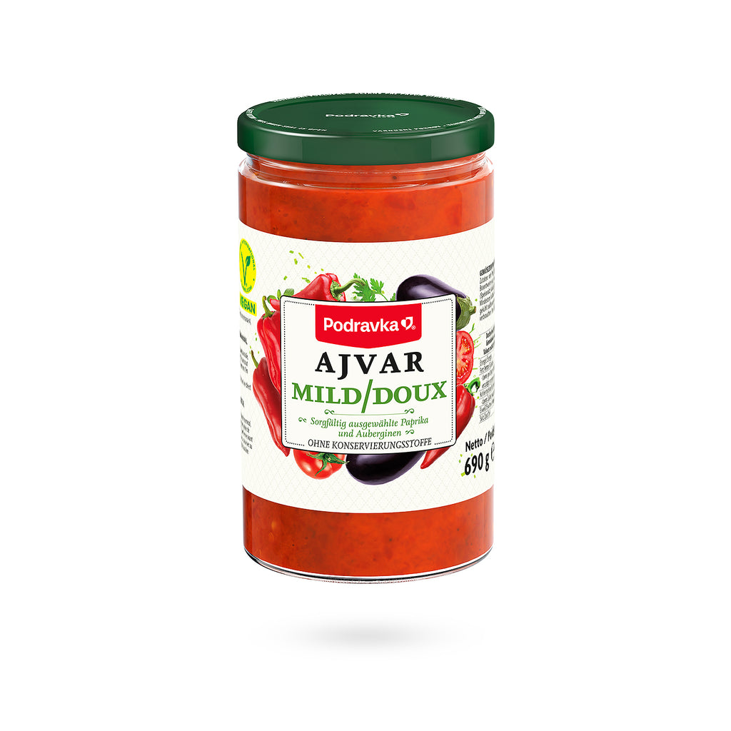 Podravka Ajvar mild Gemüsedip im 690g Glas