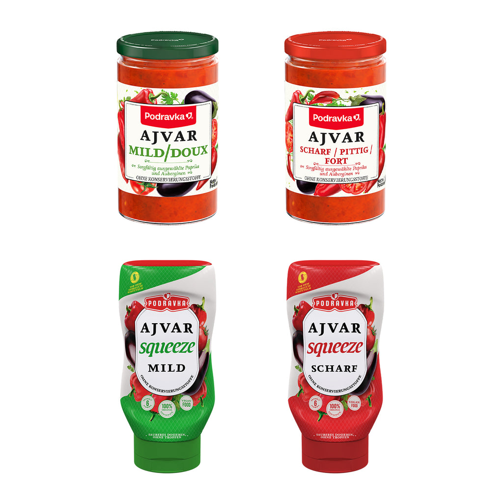 Ajvar Gemüsedip Probierpaket von Podravka