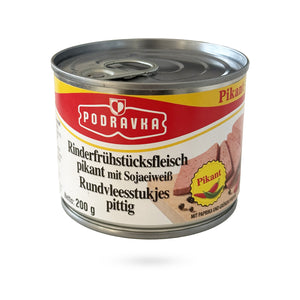 Rinderfrühstücksfleisch pikant, 200g Konserve